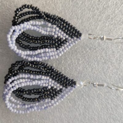 Baby Blue and Black Earrings (Visit Shella Bella if you would like these in a different colour)