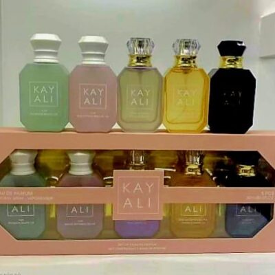 Kayali (Oudgasm Cafe Oud/Marrakesh/Vanilla Candy/Yum Pistachio/Yum Bougee Marshmallow) Set (5x30ml) (Peach Box) (Ladies Gift Set)