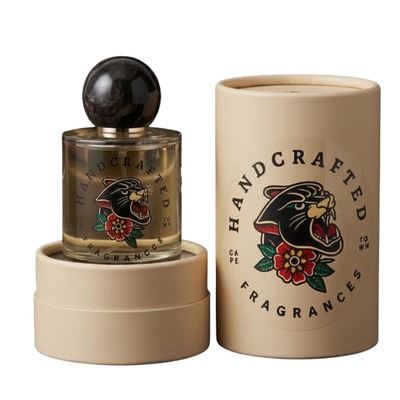 Cylinder Bottle with Round Black Lid (In round cream box)